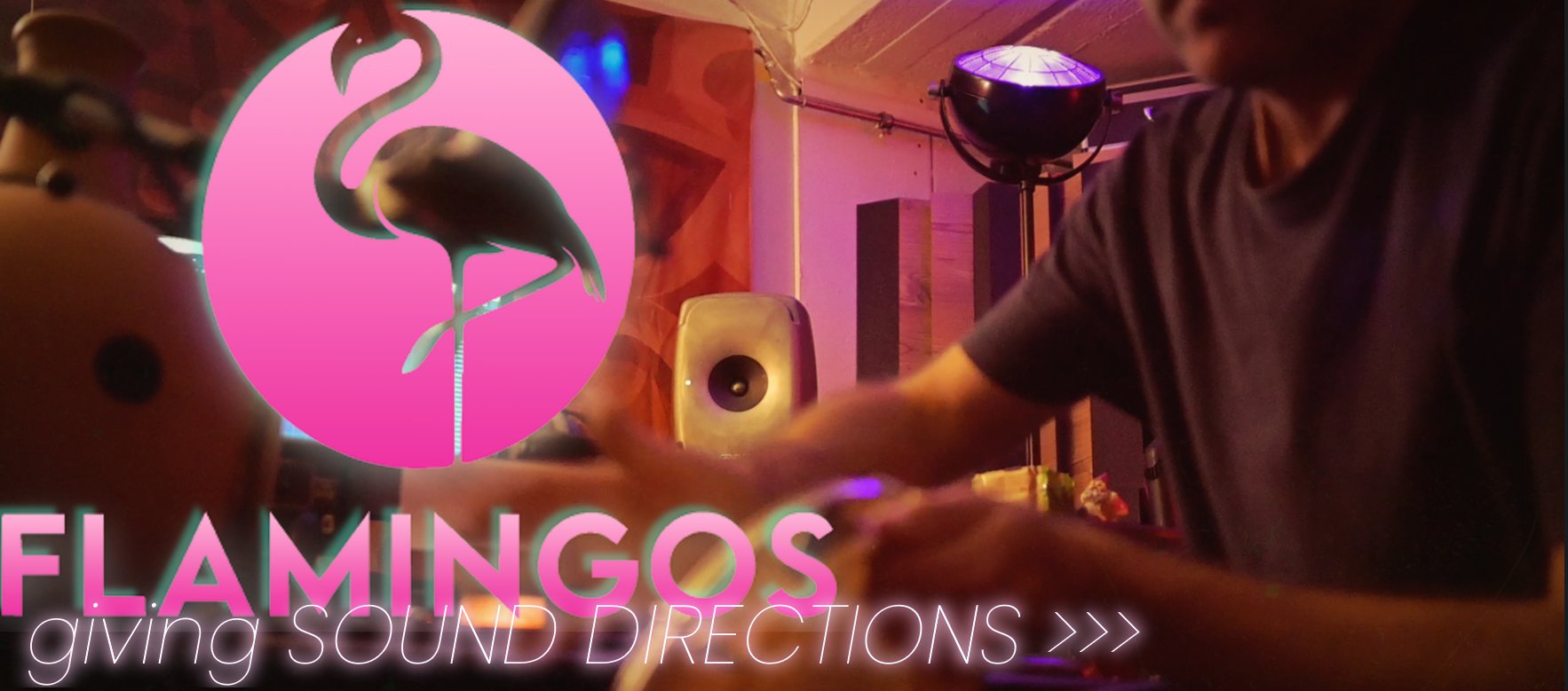 Music production at the mixing desk in the Flamingos studio – giving Sound Directions